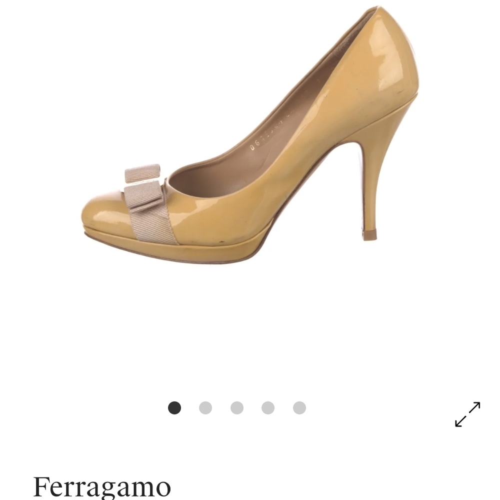 Salvatore Ferragamo Women's Yellow Patent Leather Heels